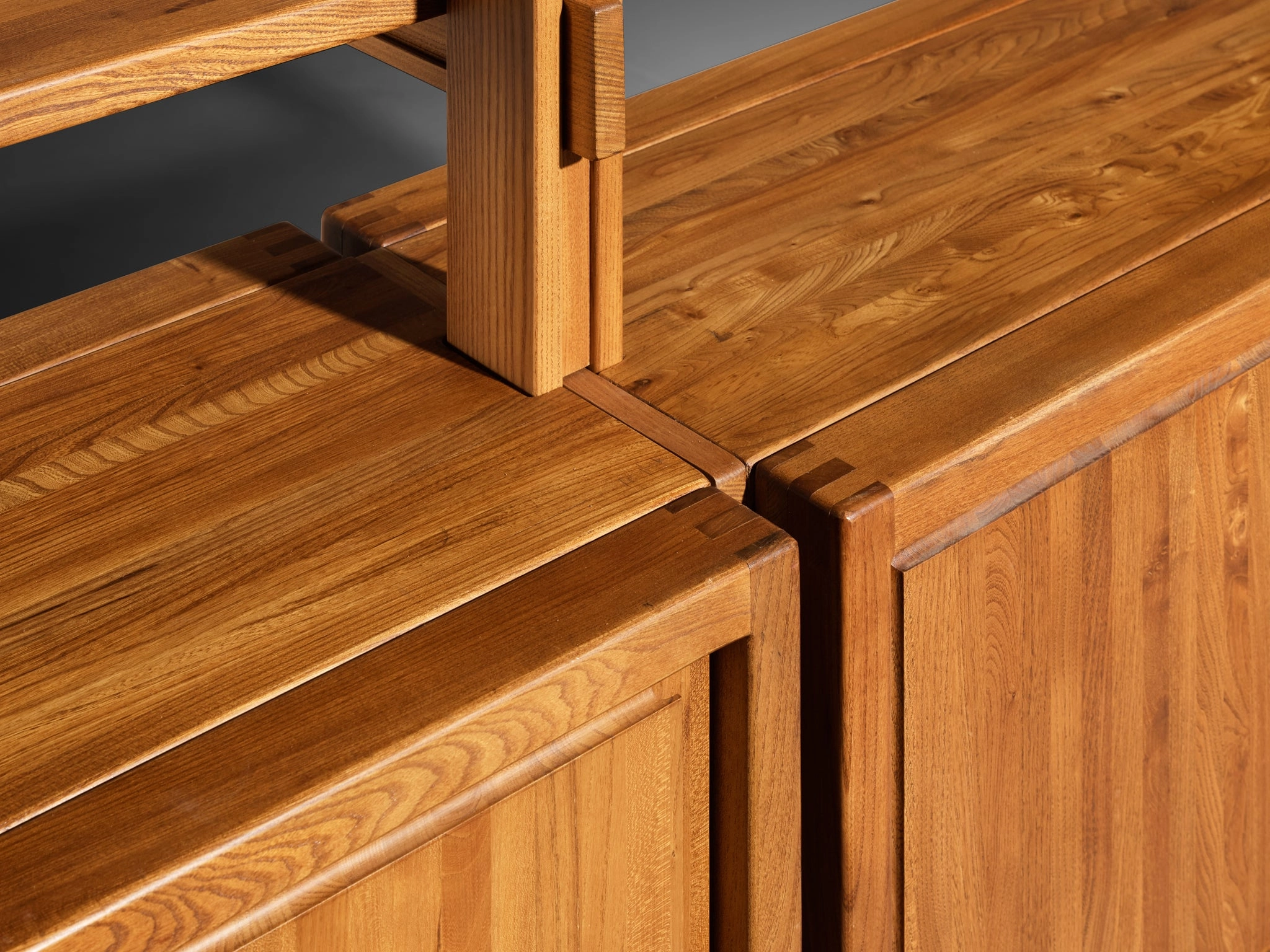 Galerie L'Orme Modular Room Divider or Wall Unit in Solid Elm