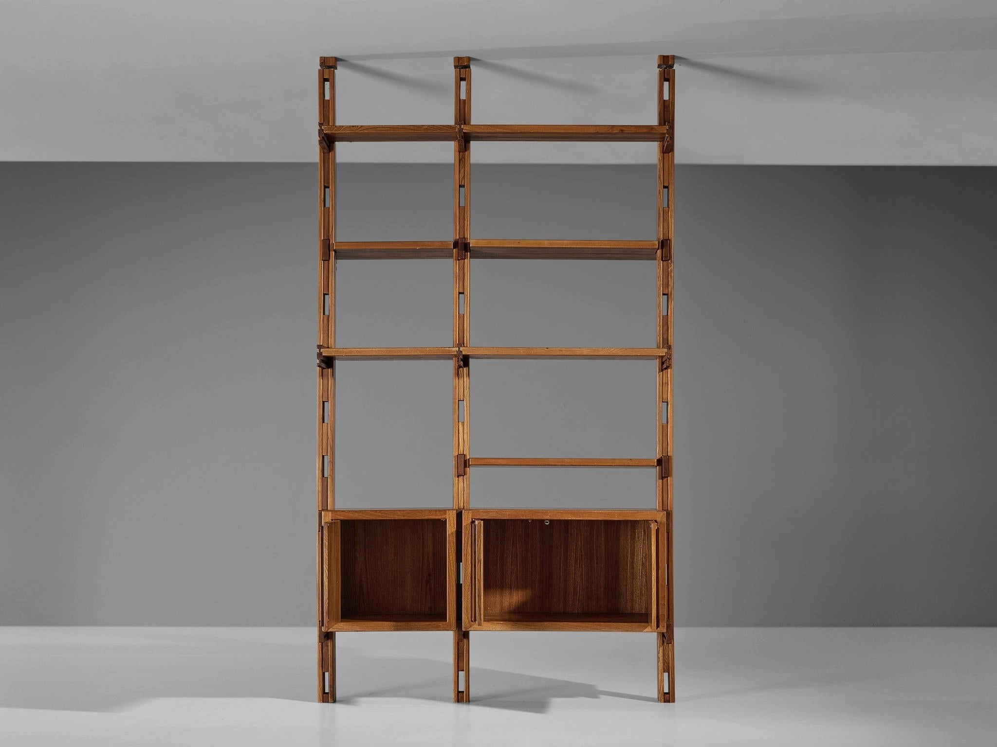 Galerie L'Orme Modular Wall Unit in Solid Elm
