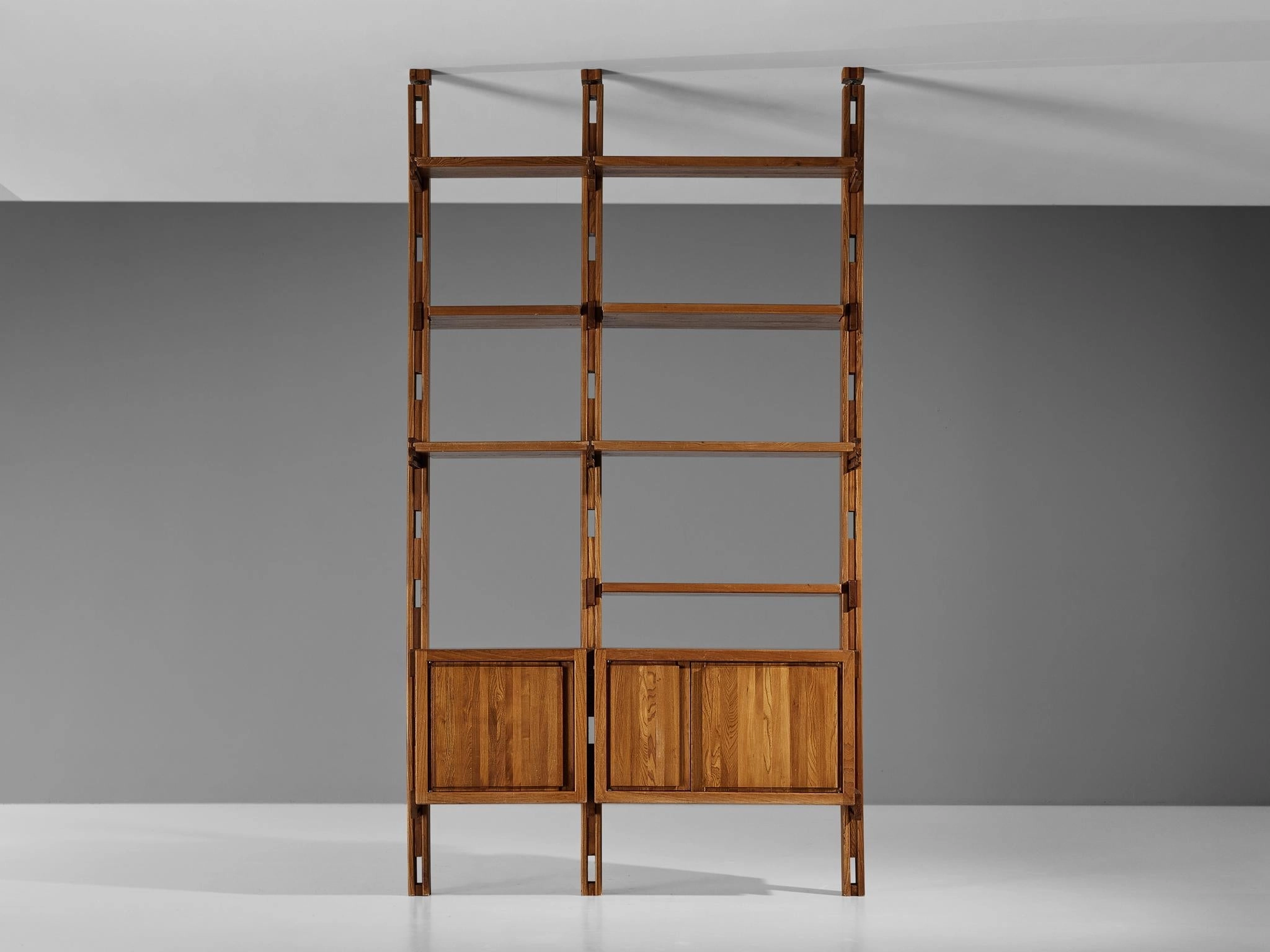 Galerie L'Orme Modular Wall Unit in Solid Elm