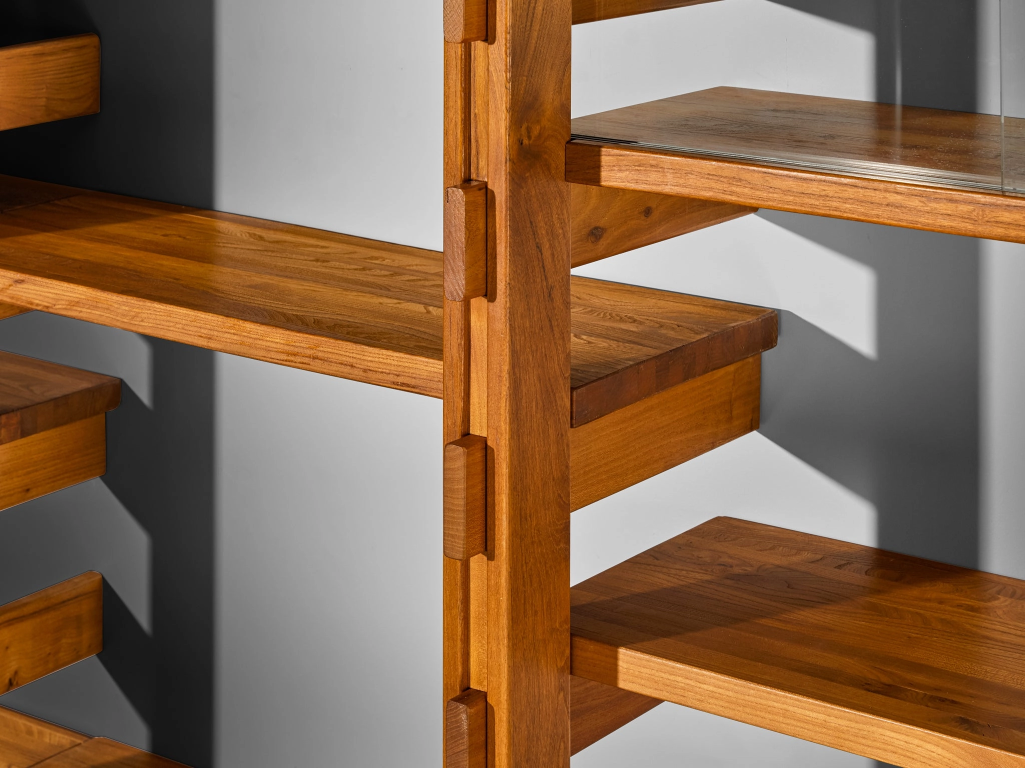 Galerie L'Orme Modular Wall Unit in Solid Elm