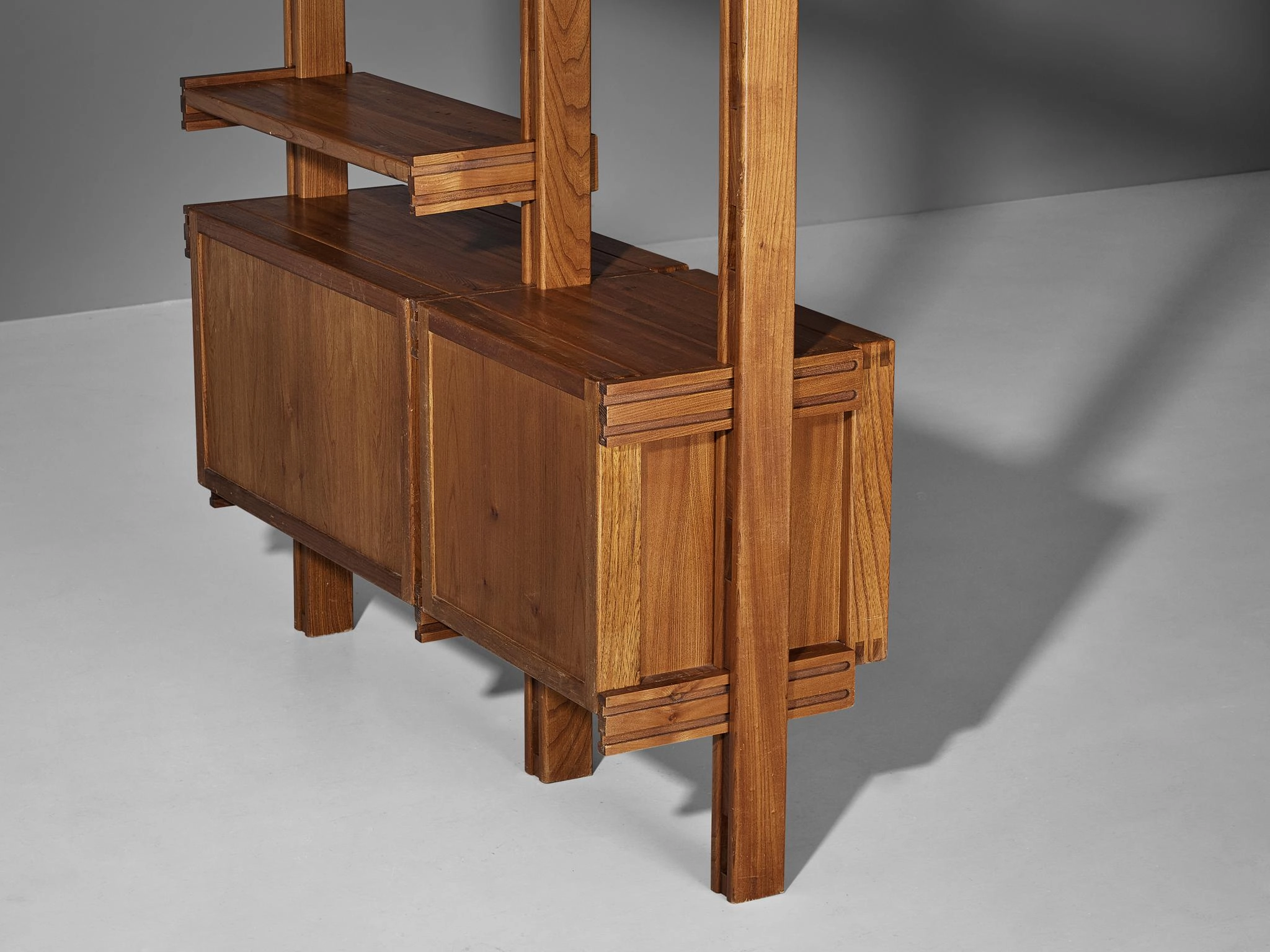Galerie L'Orme Modular Wall Unit in Solid Elm