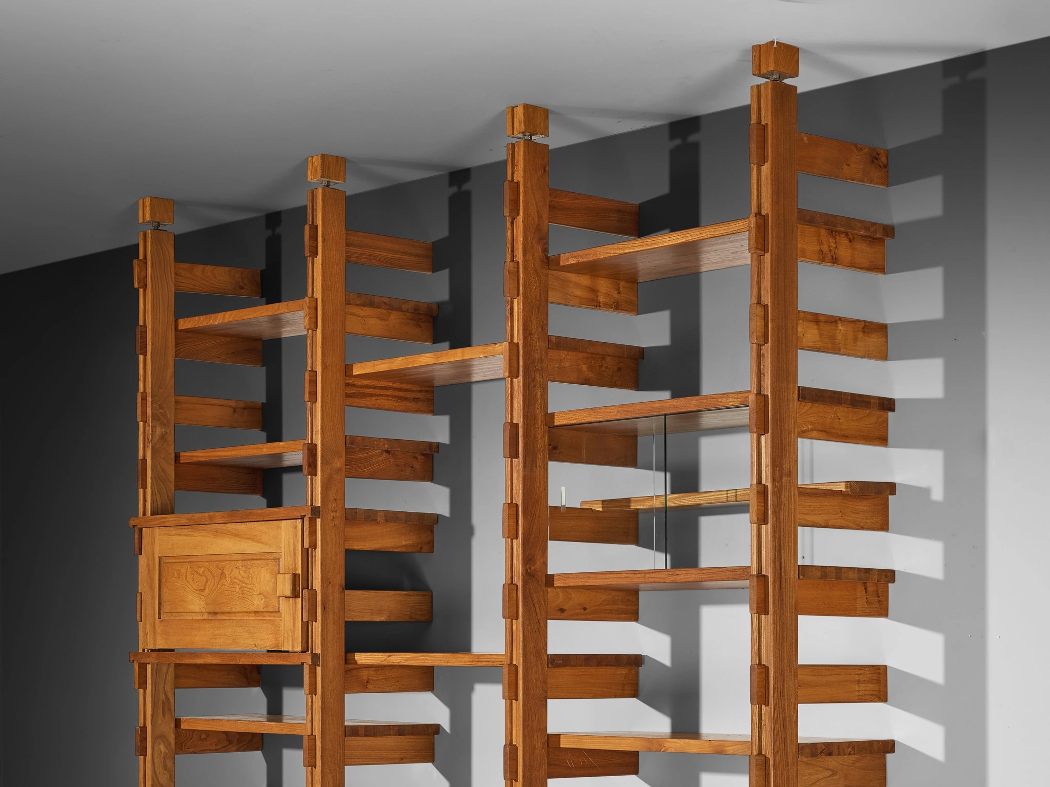 Galerie L'Orme Modular Wall Unit in Solid Elm