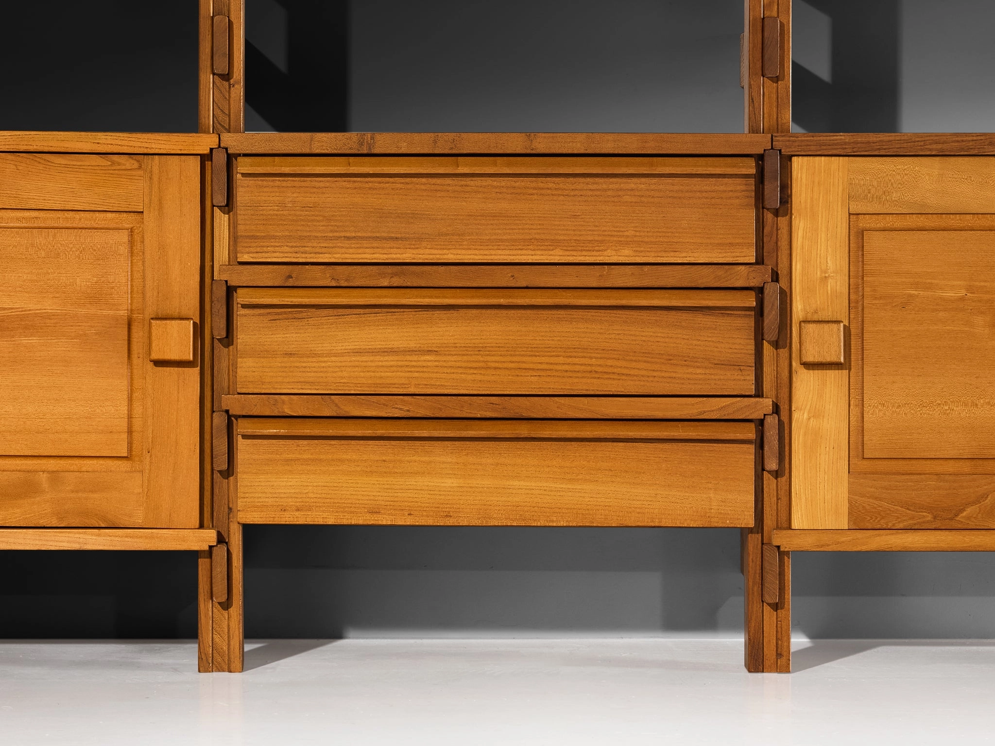 Galerie L'Orme Modular Wall Unit in Solid Elm