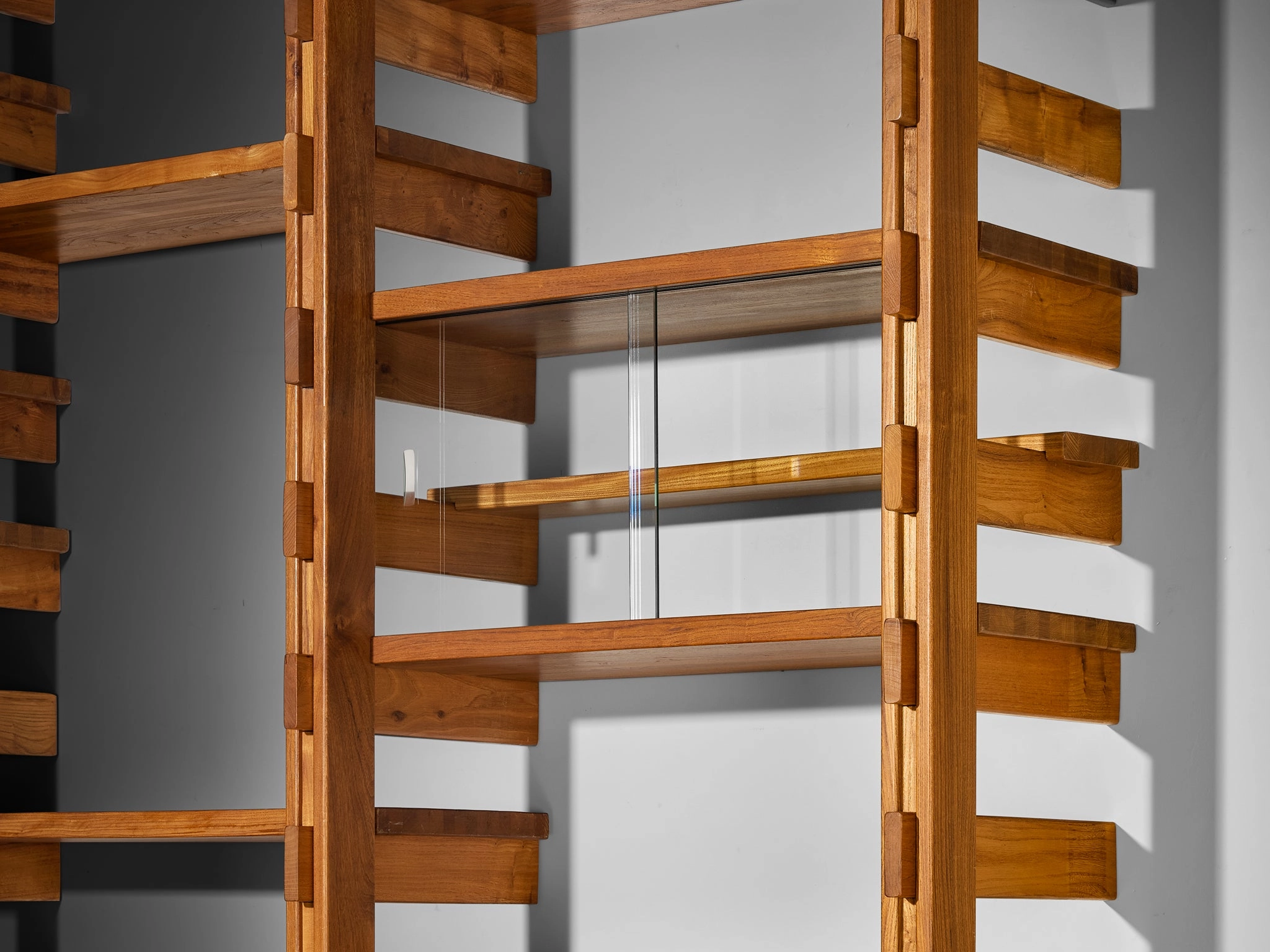 Galerie L'Orme Modular Wall Unit in Solid Elm