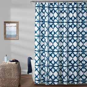 Geo Shibori Shower Curtain shower curtain,bath curtain,bathroom decor