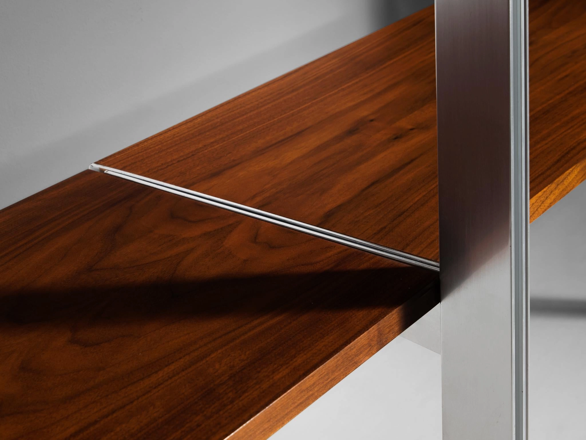 George Nelson for Herman Miller CSS Modular Wall Unit in Walnut & Aluminum