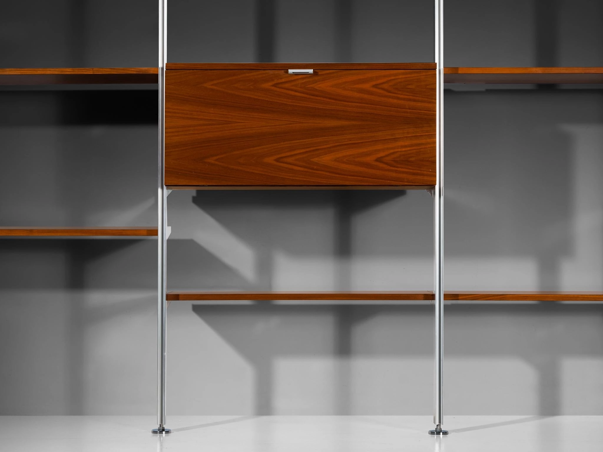 George Nelson for Herman Miller CSS Modular Wall Unit in Walnut & Aluminum