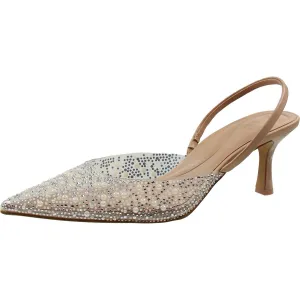 Geosepap2 Womens Sequined Manmade Slingback Heels