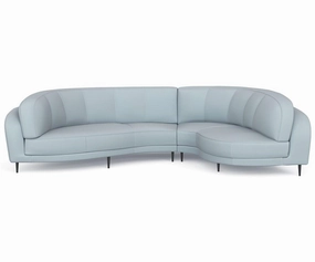 Giovanna Curved Leather Sectional sofa,couch,living room furniture