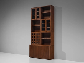Giuseppe Rivadossi Bookcase in Oak storage cabinet,organizer,furniture storage
