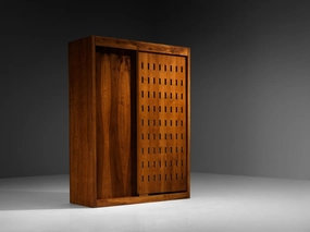 Giuseppe Rivadossi for Officina Rivadossi Bedroom Divider Wardrobe Walnut storage cabinet,organizer,furniture storage
