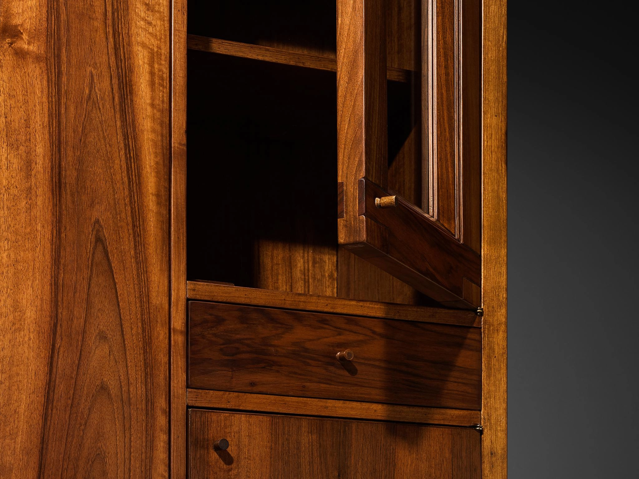 Giuseppe Rivadossi for Officina Rivadossi Bedroom Divider Wardrobe Walnut