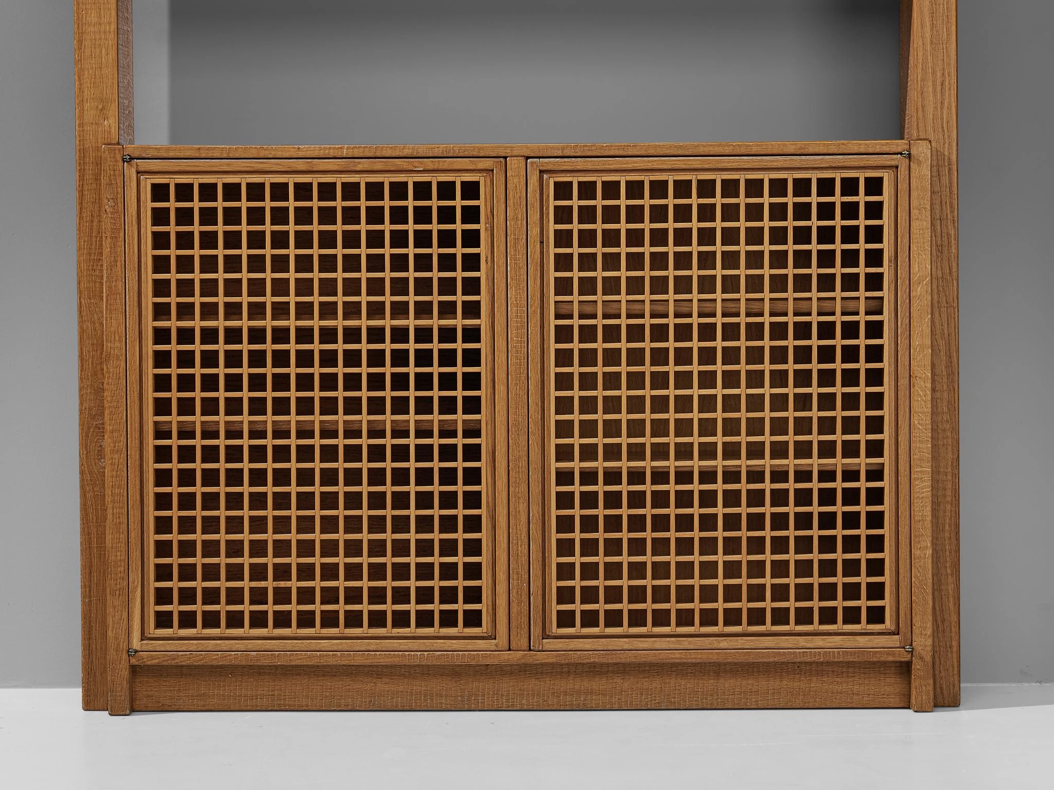 Giuseppe Rivadossi for Officina Rivadossi Highboard with Shelves in Oak