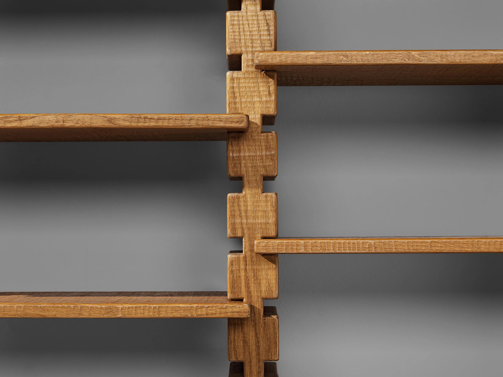 Giuseppe Rivadossi for Officina Rivadossi Highboard with Shelves in Oak