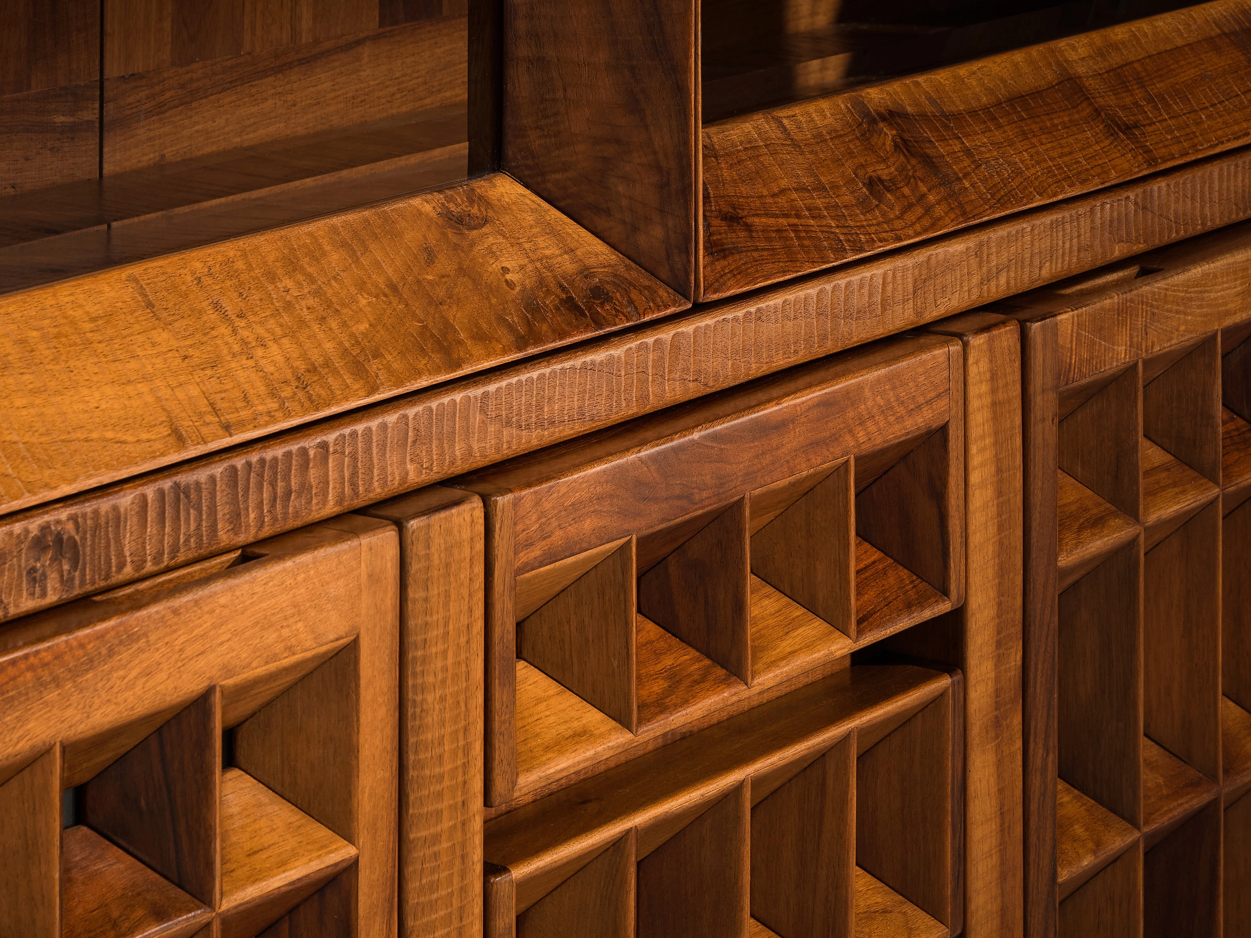 Giuseppe Rivadossi for Officina Rivadossi Monumental Showcase in Walnut