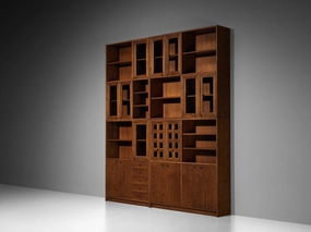 Giuseppe Rivadossi Library or Wall Unit in Oak storage cabinet,organizer,furniture storage
