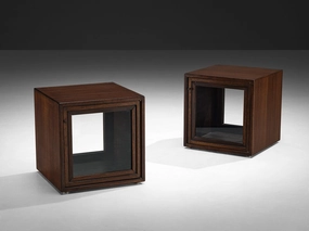 Giuseppe Rivadossi Small Cabinets in Oak storage cabinet,organizer,furniture storage