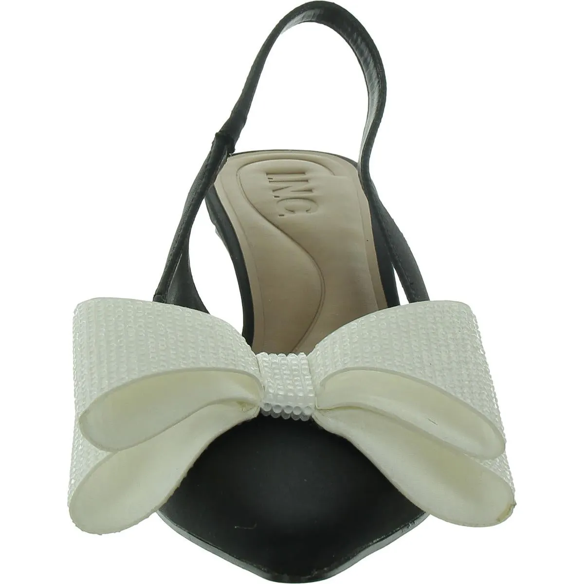 Giverny Womens Satin Pointed Toe Slingback Heels