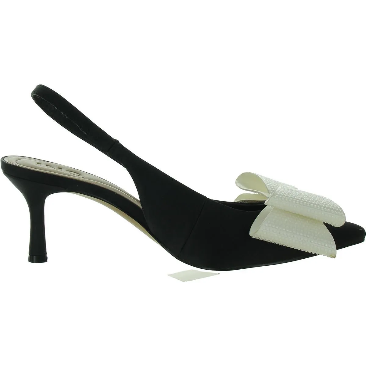 Giverny Womens Satin Pointed Toe Slingback Heels