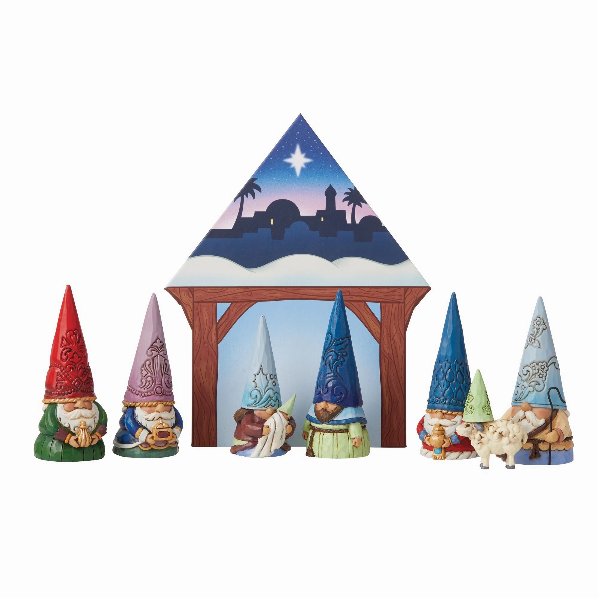 Gnome Christmas Pageant 8PcSet figurines,decorative figurines,home accents