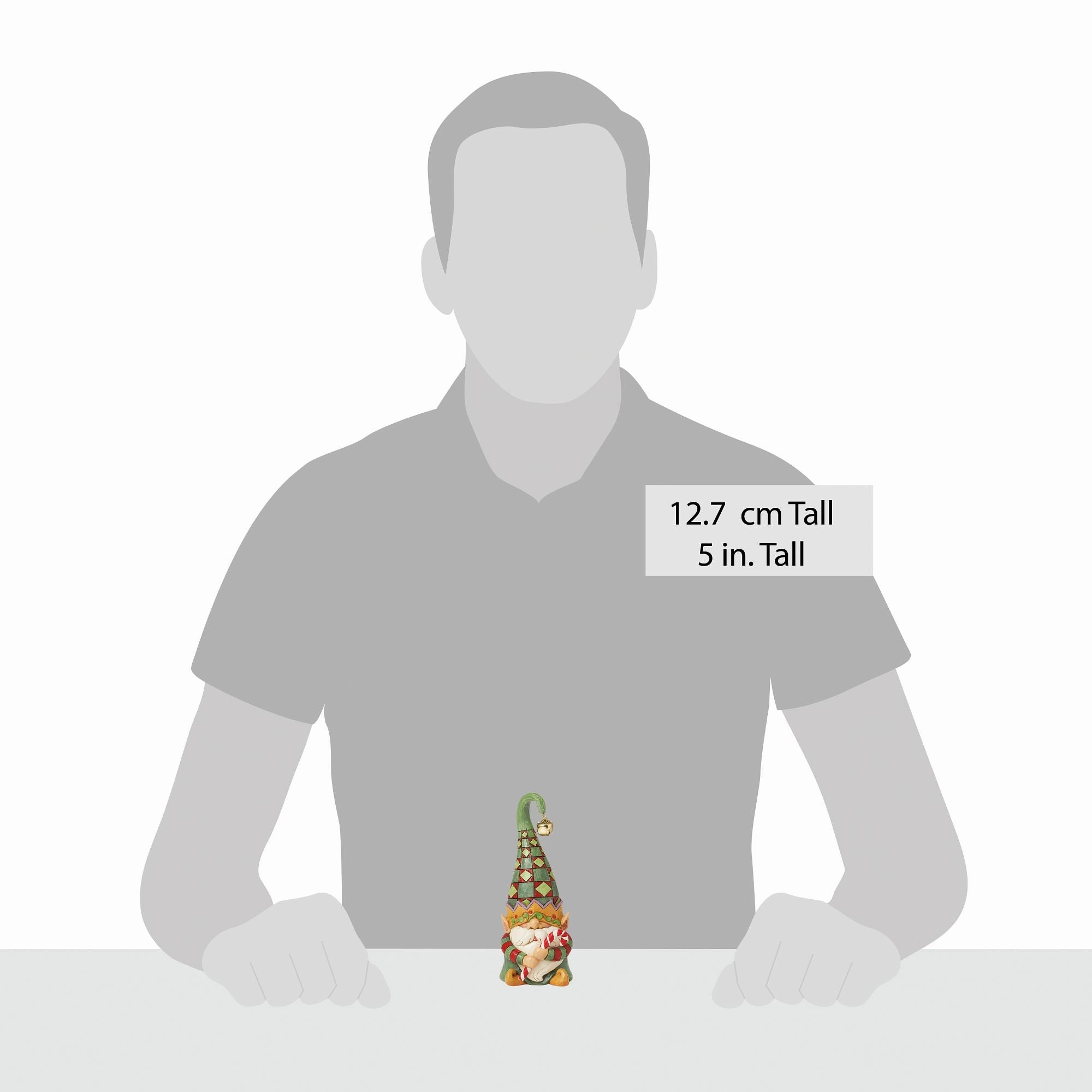 Gnome Elf Hold Candy Cane Fig