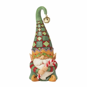 Gnome Elf Hold Candy Cane Fig figurines,decorative figurines,home accents