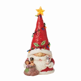 Gnome Santa Wrap in Lights Fig figurines,decorative figurines,home accents