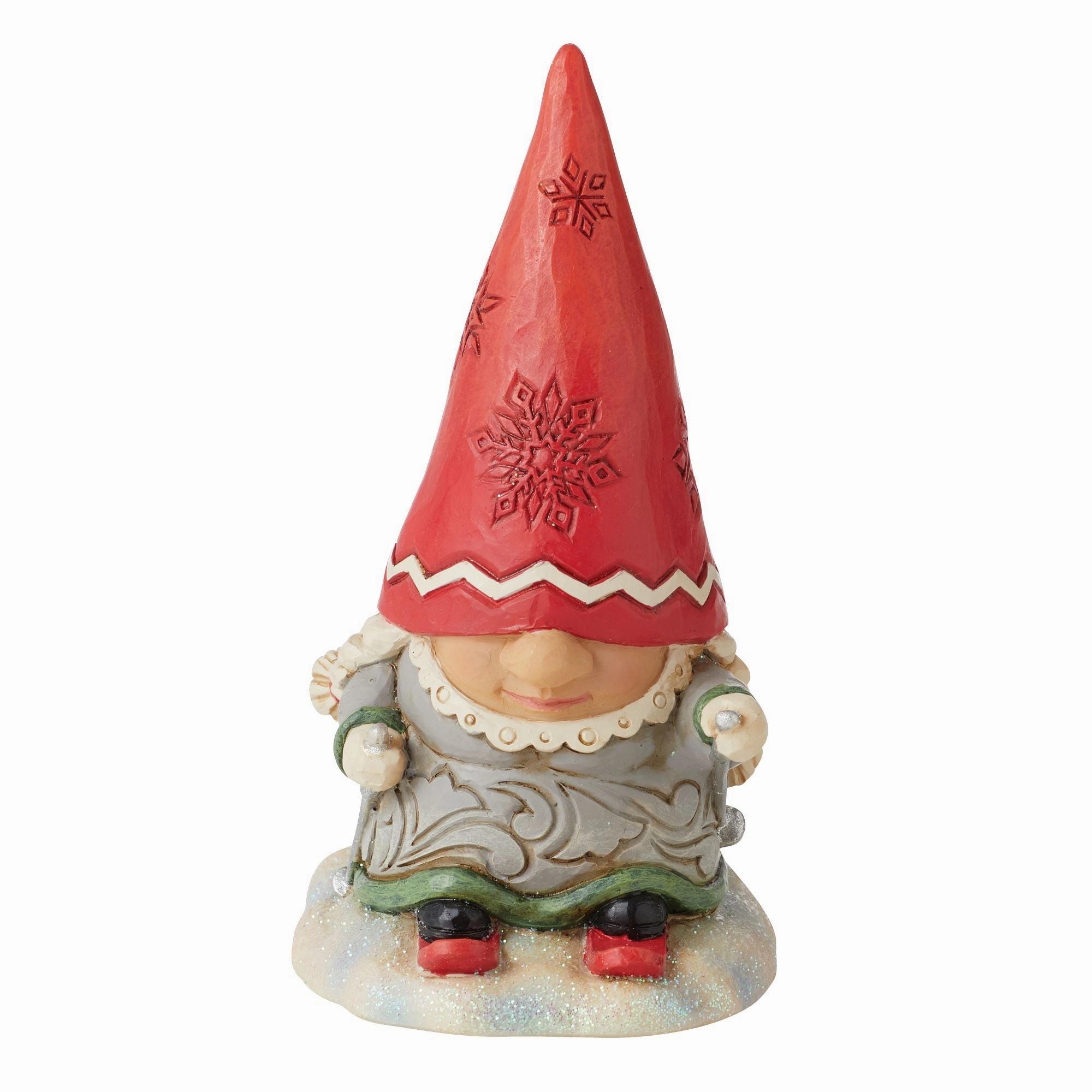 Gnome with Braids Skiing figurines,decorative figurines,home accents