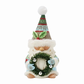 Gnome Wreath & Fur Hat Fig figurines,decorative figurines,home accents