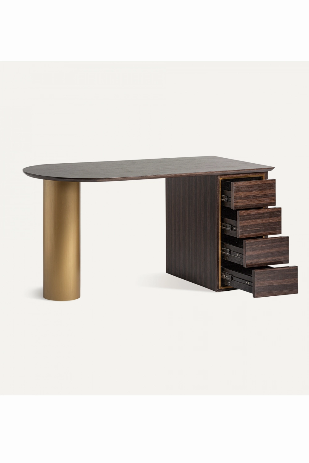 Gold Accent Pine Desk | Vical Home Cheb