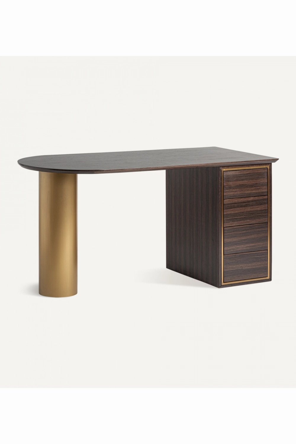 Gold Accent Pine Desk | Vical Home Cheb