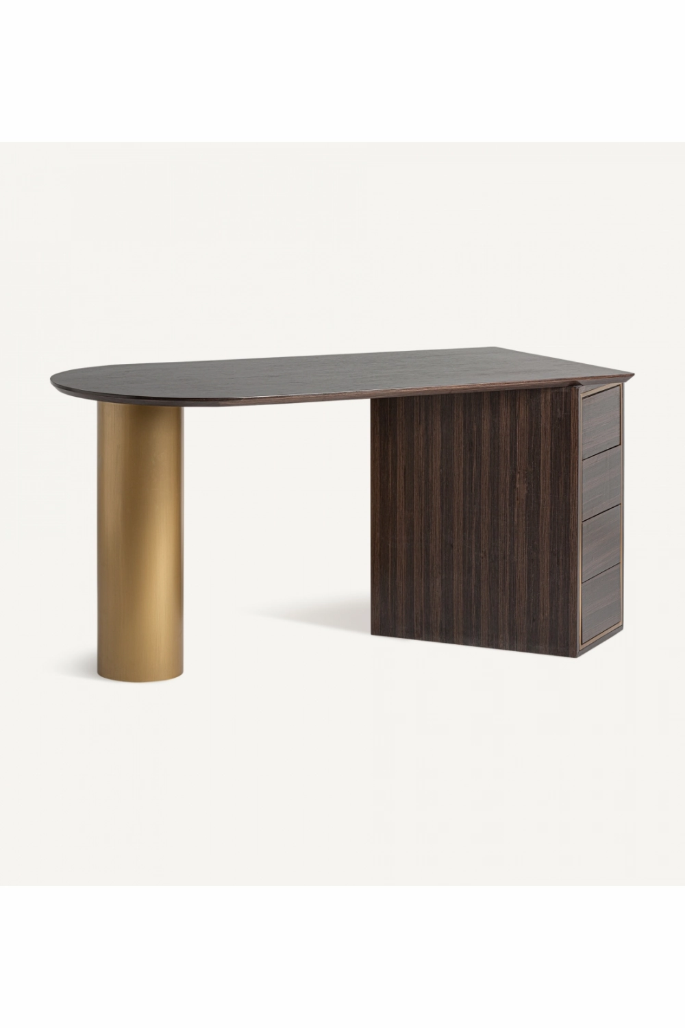 Gold Accent Pine Desk | Vical Home Cheb