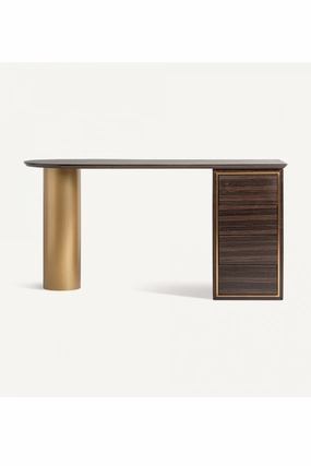Gold Accent Pine Desk | Vical Home Cheb desk,home desk,workstation