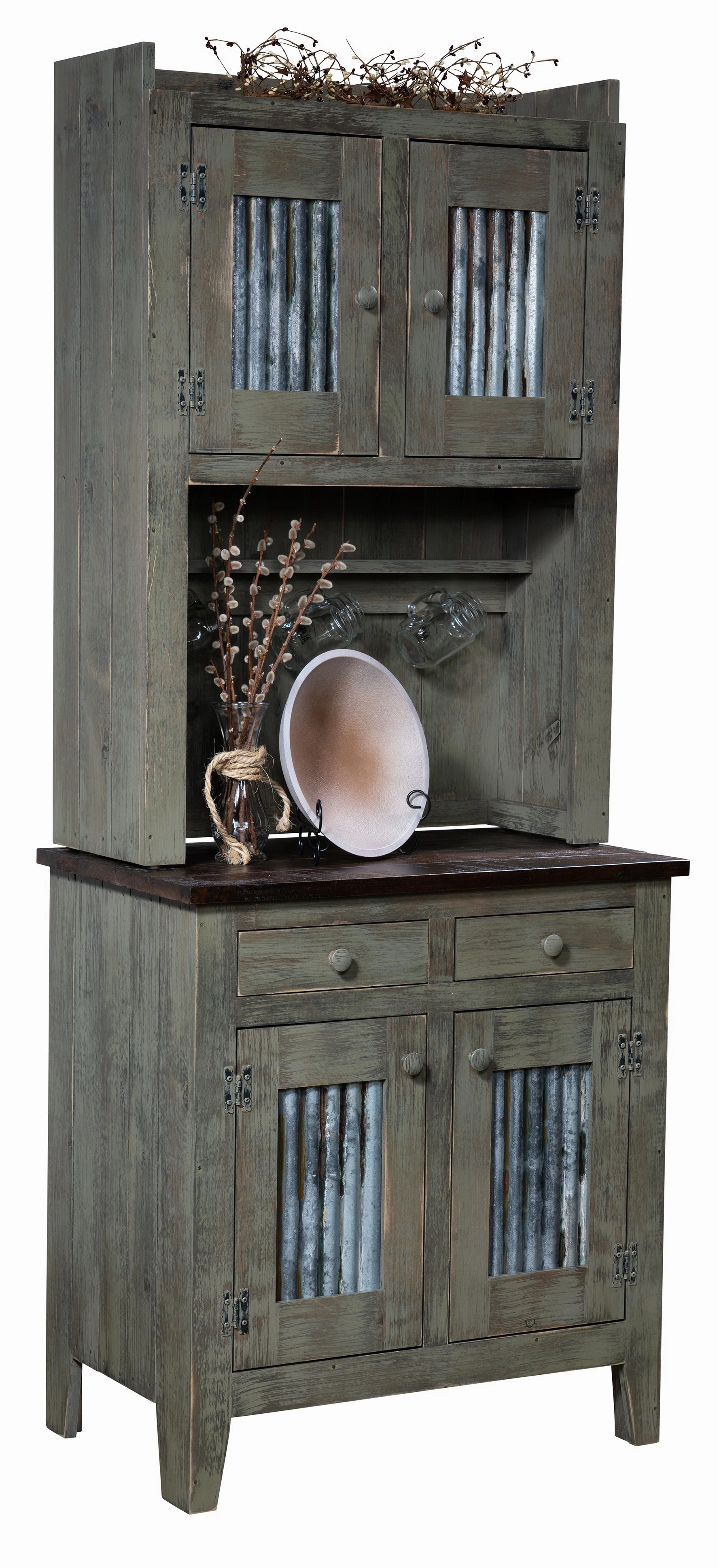 Gold Mine Little Settler's Hutch storage cabinet,organizer,furniture storage