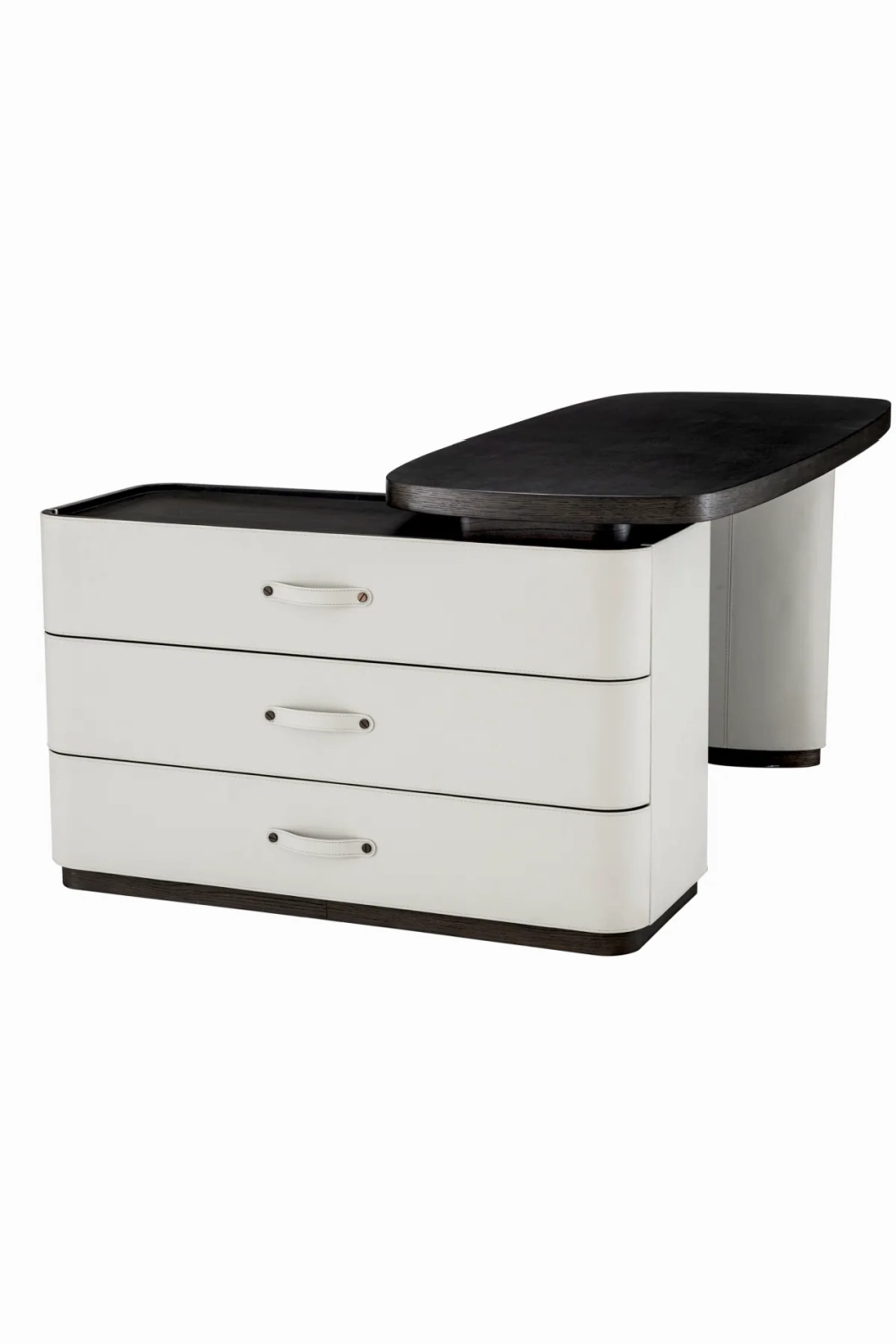 Gray Leather Rotating Desk | Eichholtz Numana