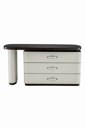 Gray Leather Rotating Desk | Eichholtz Numana desk,home desk,workstation