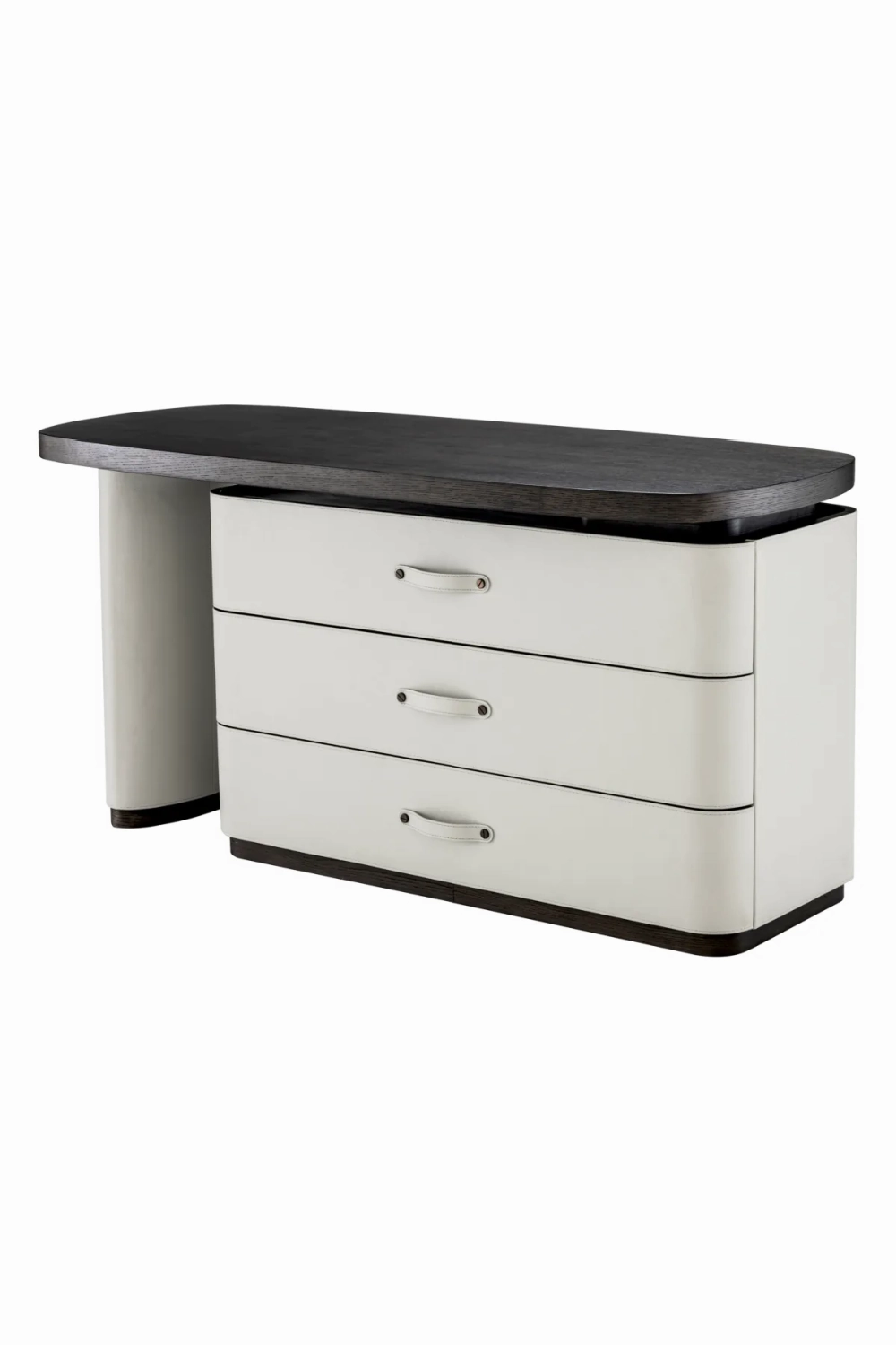 Gray Leather Rotating Desk | Eichholtz Numana