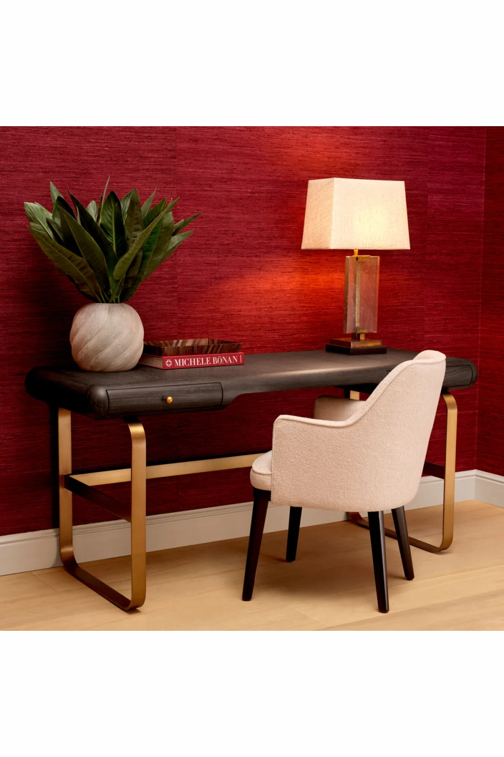 Gray Oak 2-Drawer Desk | Eichholtz Nathaniel