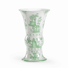 Green & White Oriental Vase vase,flower vase,home decoration