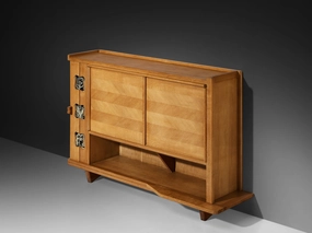 Guillerme & Chambron Buffet in Oak with Ceramic Details storage cabinet,organizer,furniture storage
