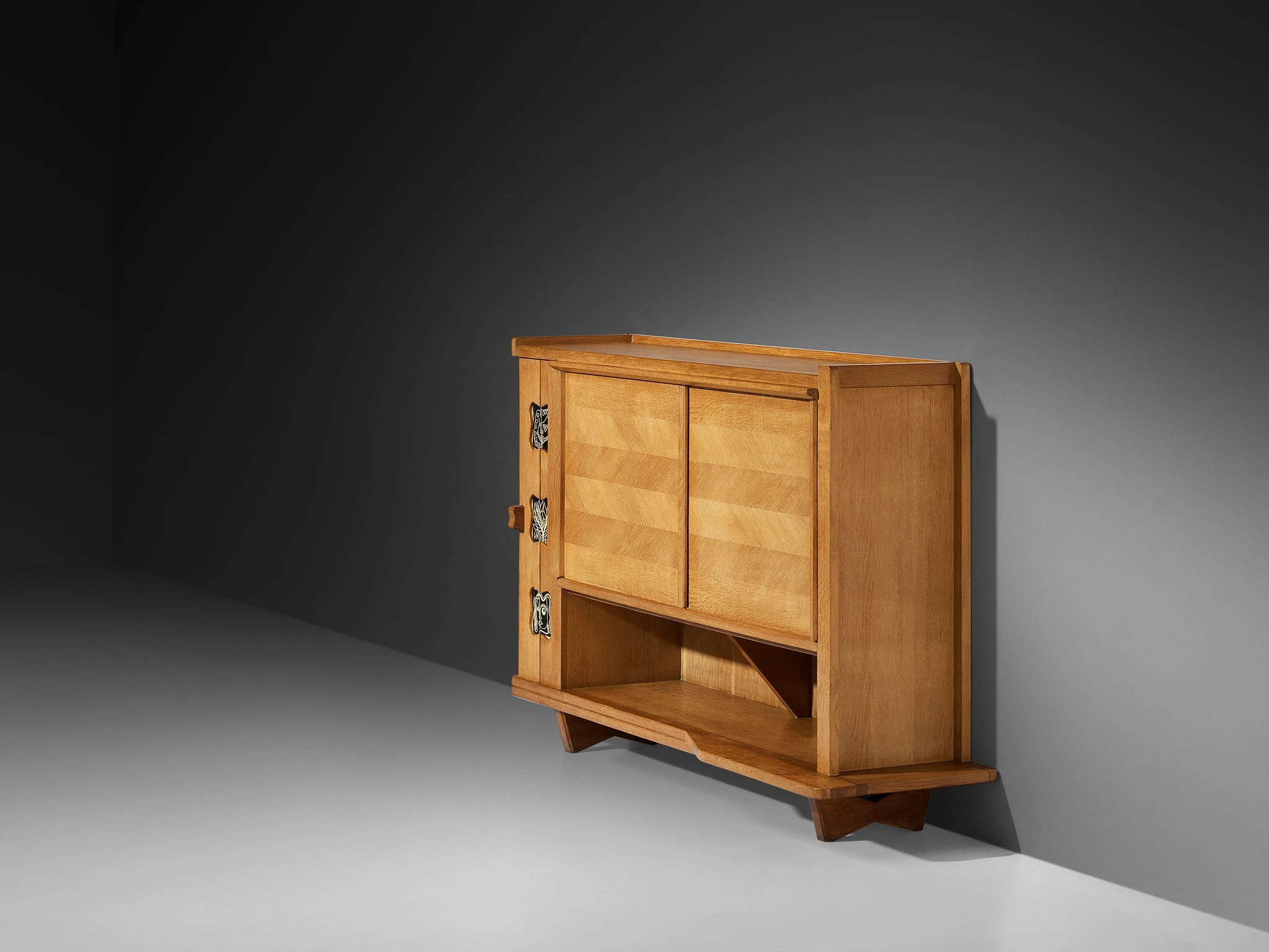 Guillerme & Chambron Buffet in Oak with Ceramic Details