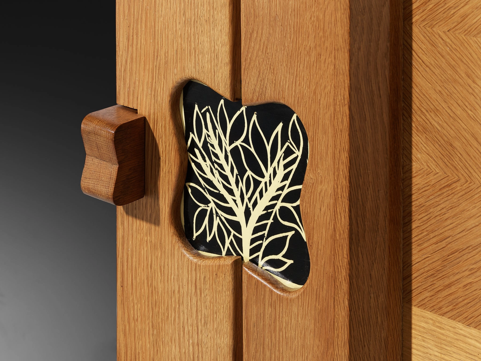 Guillerme & Chambron Buffet in Oak with Ceramic Details