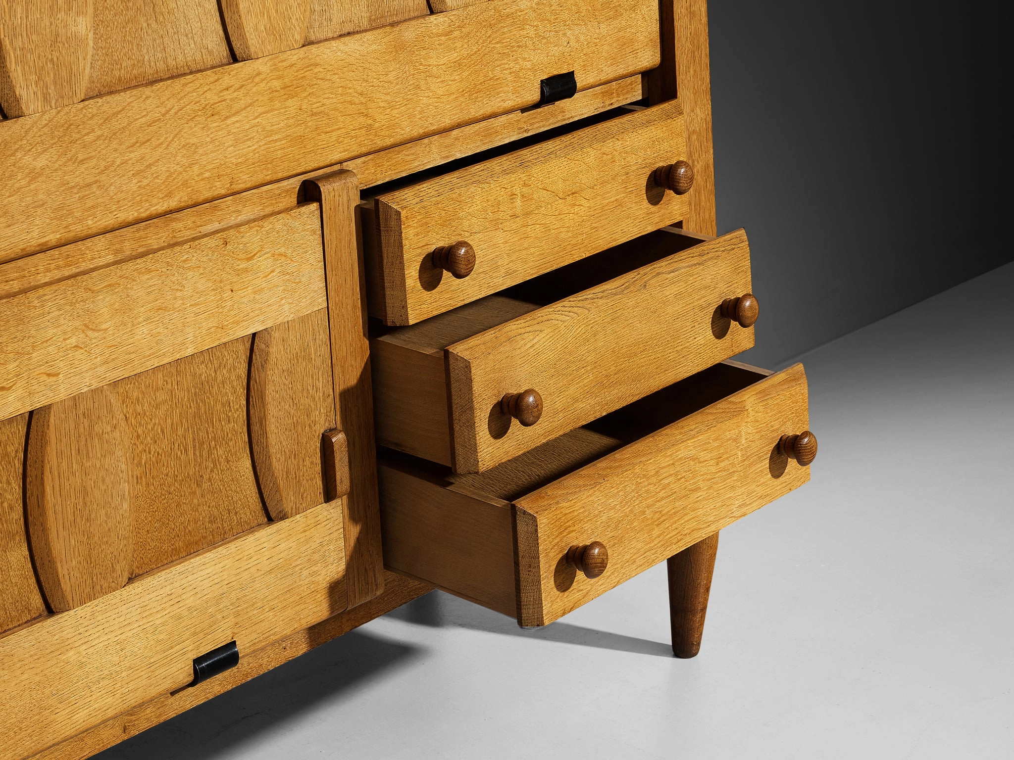 Guillerme & Chambron Cabinet in Solid Oak