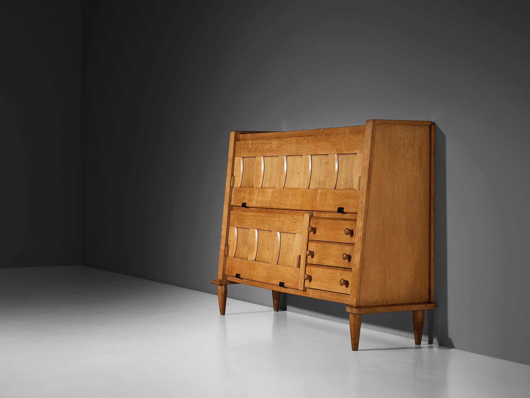 Guillerme & Chambron Cabinet in Solid Oak