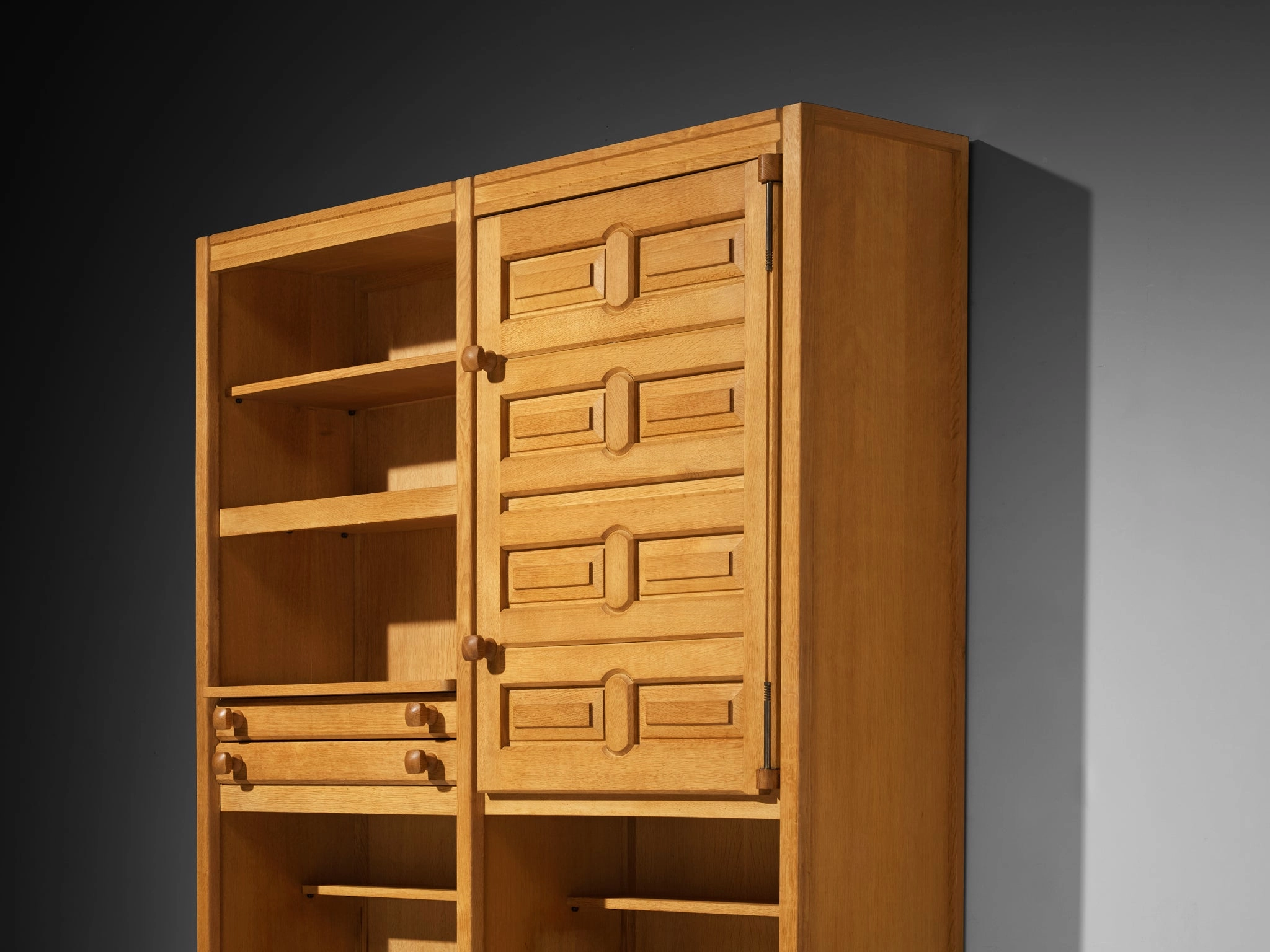 Guillerme & Chambron Cabinet or Cupboard in Solid Oak