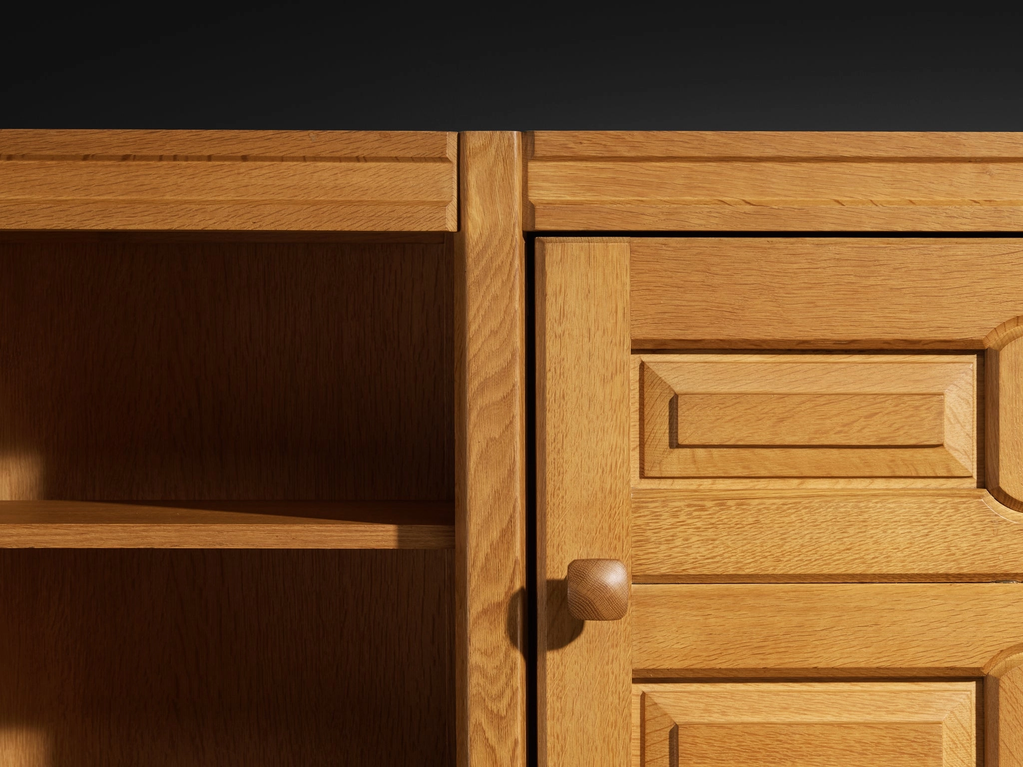 Guillerme & Chambron Cabinet or Cupboard in Solid Oak