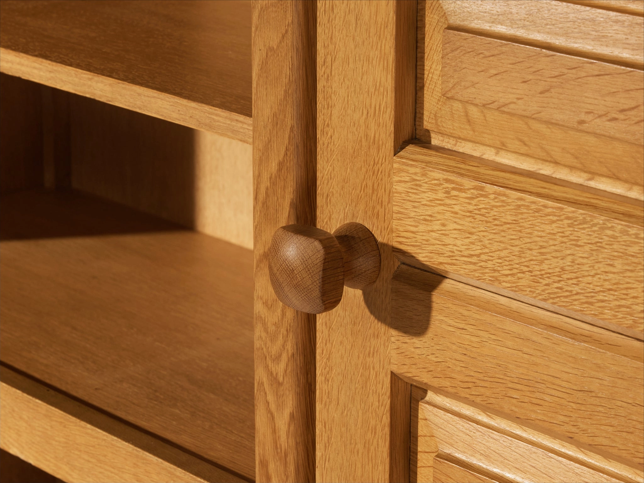Guillerme & Chambron Cabinet or Cupboard in Solid Oak