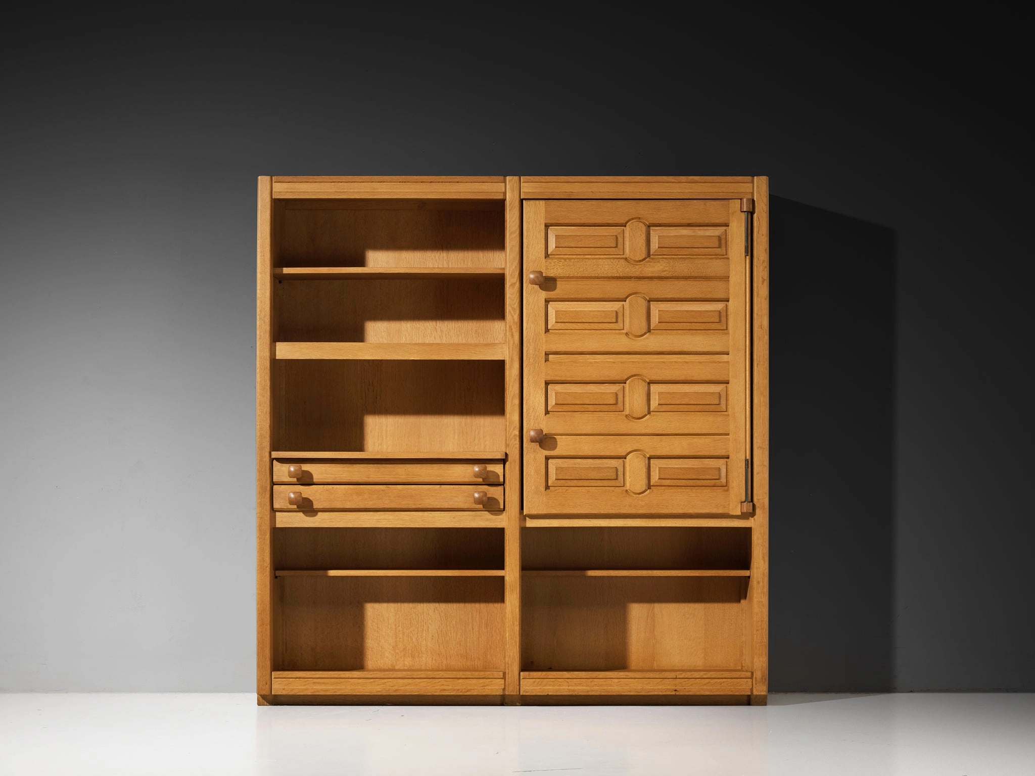 Guillerme & Chambron Cabinet or Cupboard in Solid Oak