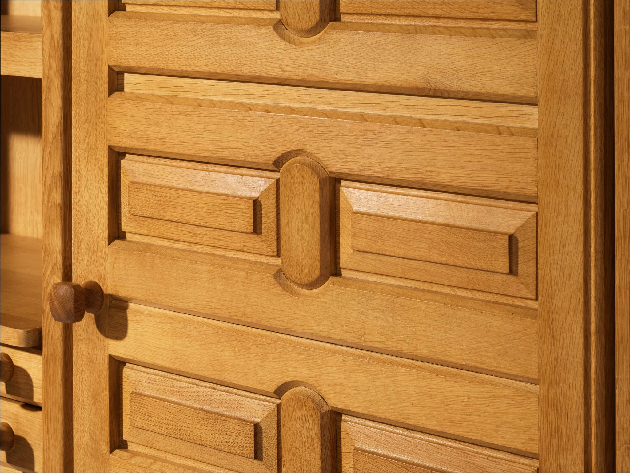 Guillerme & Chambron Cabinet or Cupboard in Solid Oak