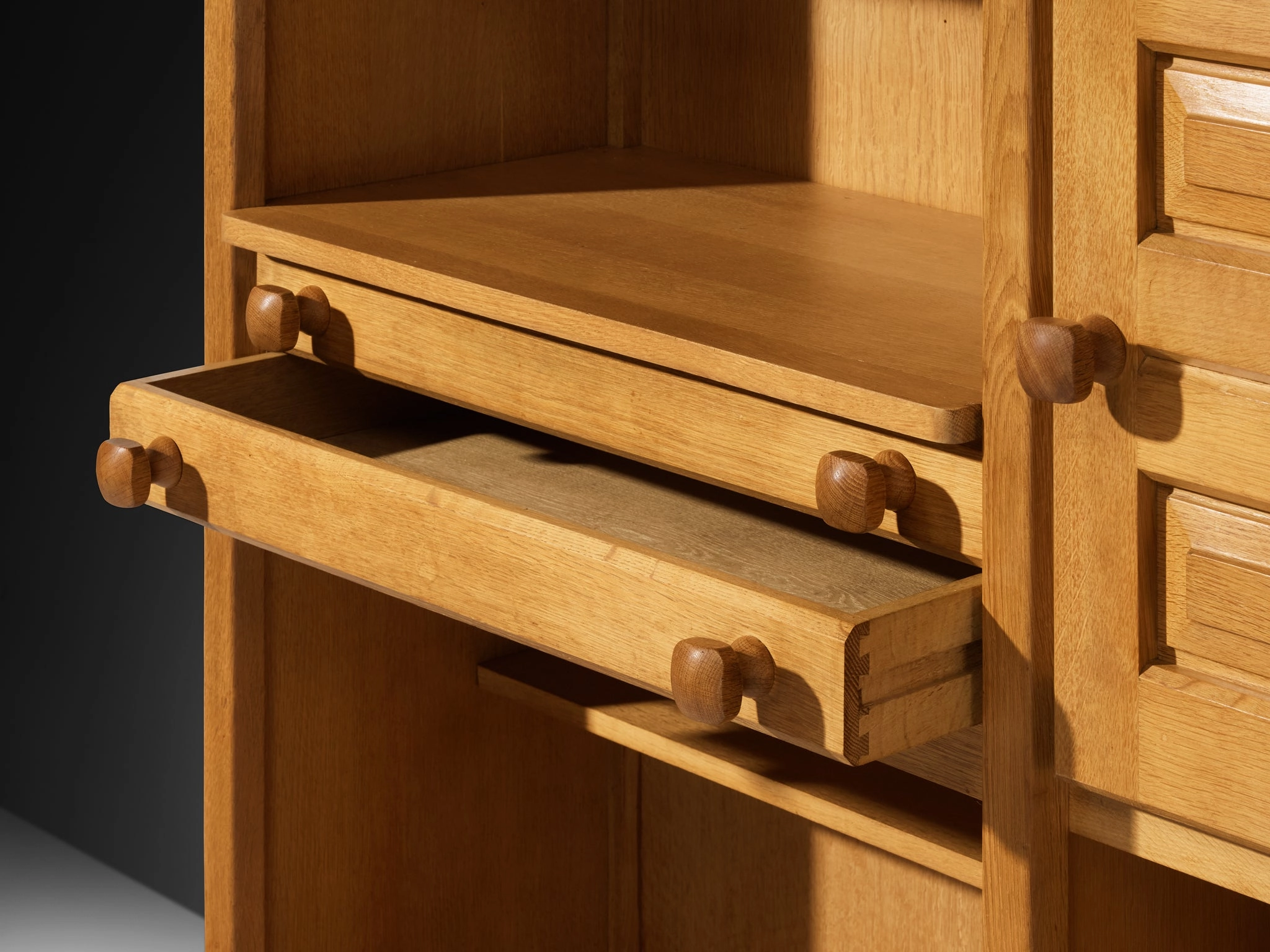 Guillerme & Chambron Cabinet or Cupboard in Solid Oak